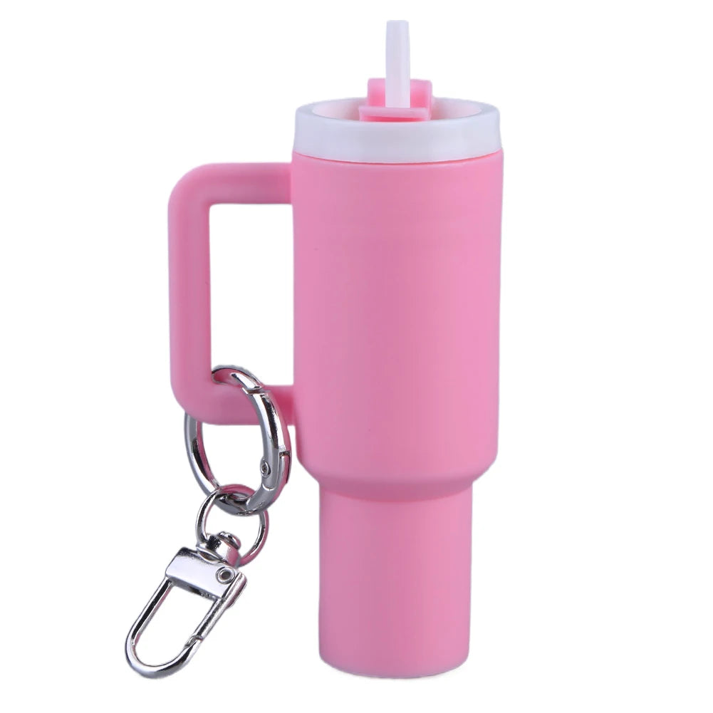 Schattige Mini Tumbler Sleutelhanger - Veelzijdige Chapstick Houder & Charmante Handtas Accessoire voor Schooltassen!