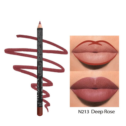Vibrante 14-kleurige Nude Matte Lippenstift Pencil - Langdurig, Waterproof en Hoog Gepigmenteerde Lippenlijner voor Prachtige Lippenmake-up!