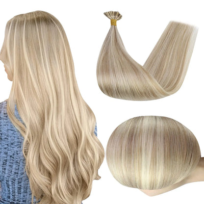 Luxe Volle Glans U Tip Fusion Haar Extensions - Balayage Kleuren met 40-50g Keratine Lijm Parels - Premium Vooraf Gebond Haarextensions