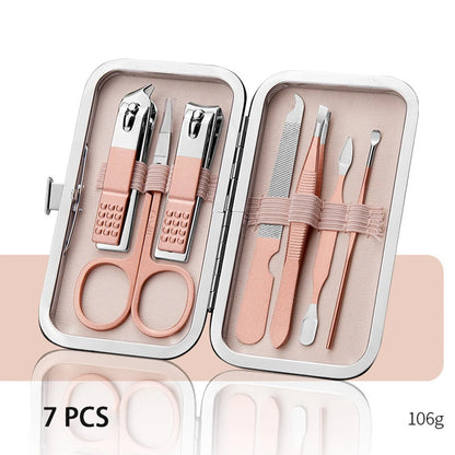 Premium 18-delige roestvrijstalen nagelreparatieset - Complete manicurekit met voet- en wenkbrauwknippers en arendneuszakklemmen