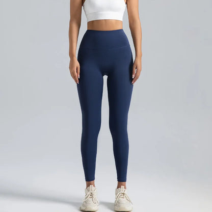 Stijlvolle Hoge Zwarte Leggings voor Vrouwen – T-Line Vrij, Heuplift, Buikcompressie, Perfect voor Yoga en Hardlopen!