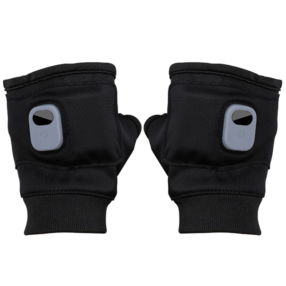 Ultieme Oplaadbare Touchscreen Verwarmde Handschoenen - 360° Warmte voor Buiten Hiking en Fietsen, Vingerloze Ontwerp voor Maximale Behendigheid!