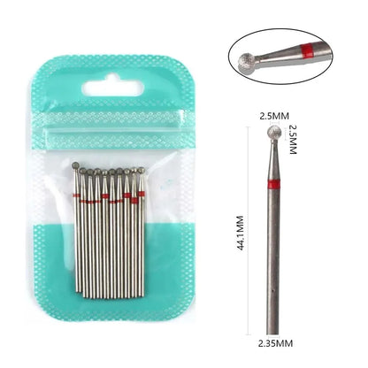 Ultimate 10-delige Diamanten Vijl Bit Set voor Perfecte Manicure & Pedicure met Elektrische Machine - Inclusief Borstel en Freesgereedschap