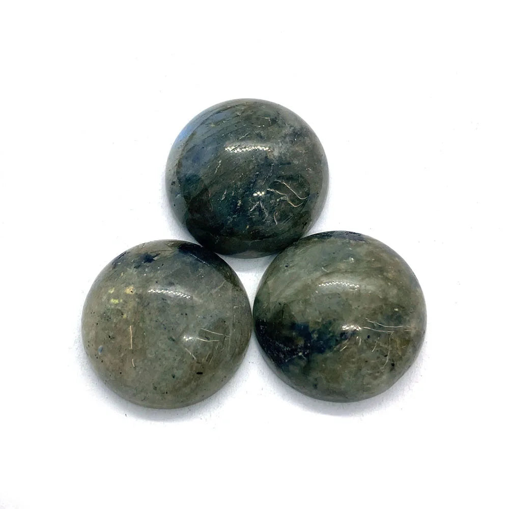 Round Natural Stone Cabochons 4-25mm Flat Back Gemstone Cabs 10pcs for Jewelry Making Rings Earrings Pendants