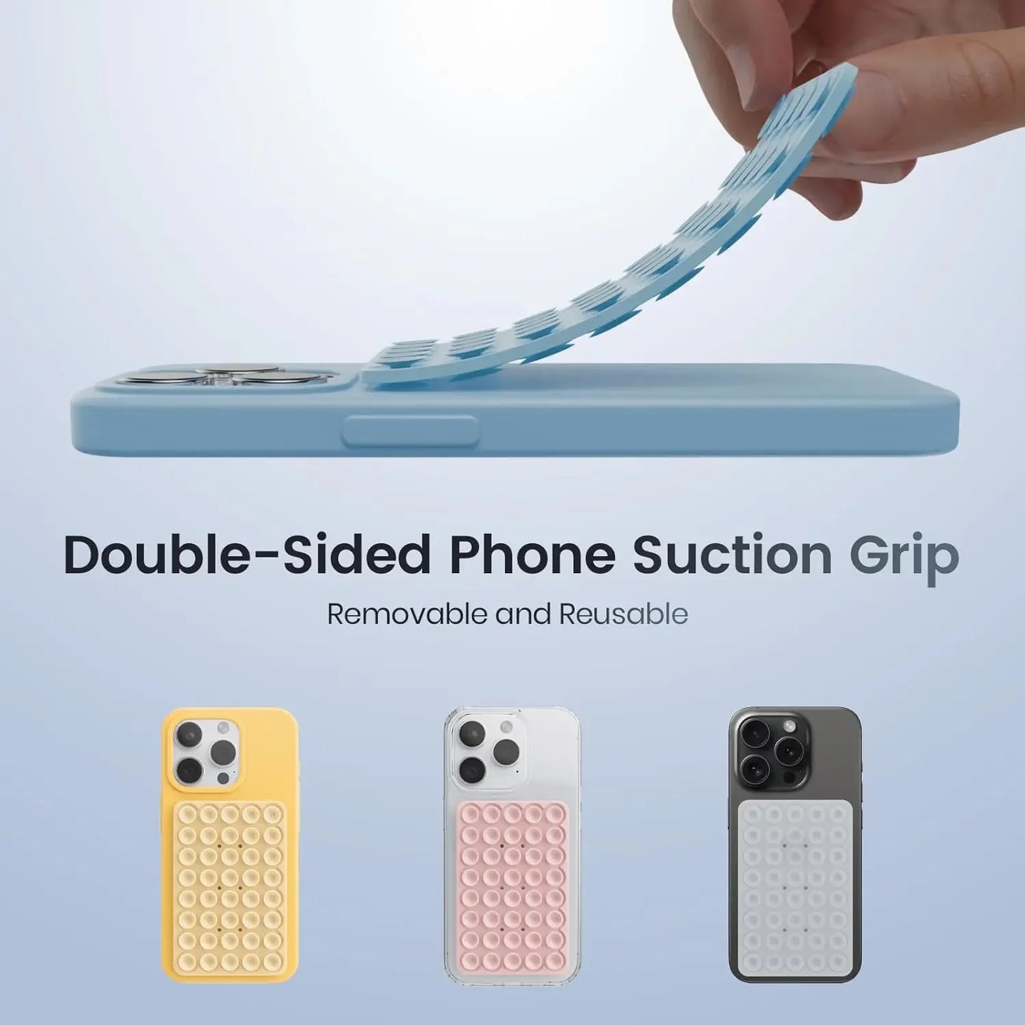 Revolutionaire Dubbelzijdige Siliconen Zuignap Telefoonhouder met Afneembare Stand – Perfect voor Handsfree Selfies en Video's op Elke Muur!