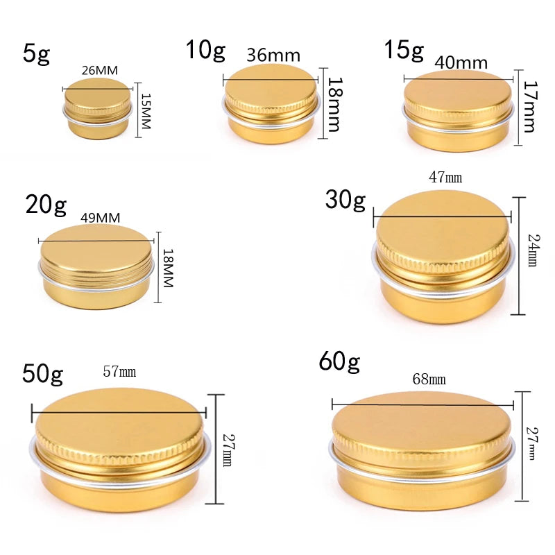 Metal Candle Tins with Lids Bulk | Empty Aluminum Candle Containers | Travel Tins for Candle Making Supplies