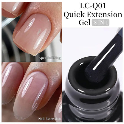 LILYCUTE 7ML Snelle-Extensions Nagelgel - Semi-permanente Acryl Kristalwit & Helder Nude Nagellak voor Prachtige UV Opbouw
