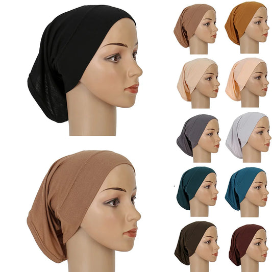 Luxueuze Katoen Modal Binnen Hijab Onderkap - Zacht en Rekbaar Moslim Turban en Bonnet voor Ultiem Comfort - Stijlvolle Tube Cap voor Vrouwen