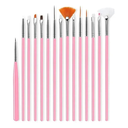 Ultimatieve Nail Art Penseelset: 5 of 20 Professionele Ontwerptools voor Indrukwekkend Schilderen, Tekenen en Dots - Perfect voor Manicures!