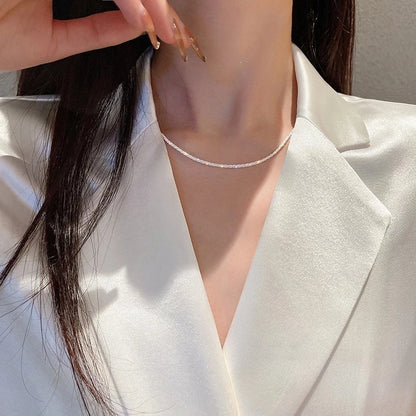Adembenemende Sprankelende Halsketting voor Dames - Elegante Sleutelbeen Choker Mode Sieraden Perfect voor Trouwen, Feesten en Verjaardagscadeaus