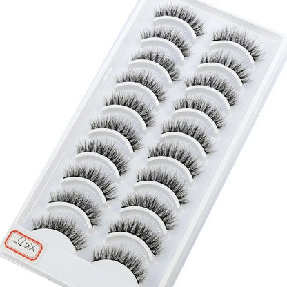 Verhoog je uitstraling met 10 paar luxe natuurlijke lange 3D nerts valse wimpers - Perfect voor make-up liefhebbers!