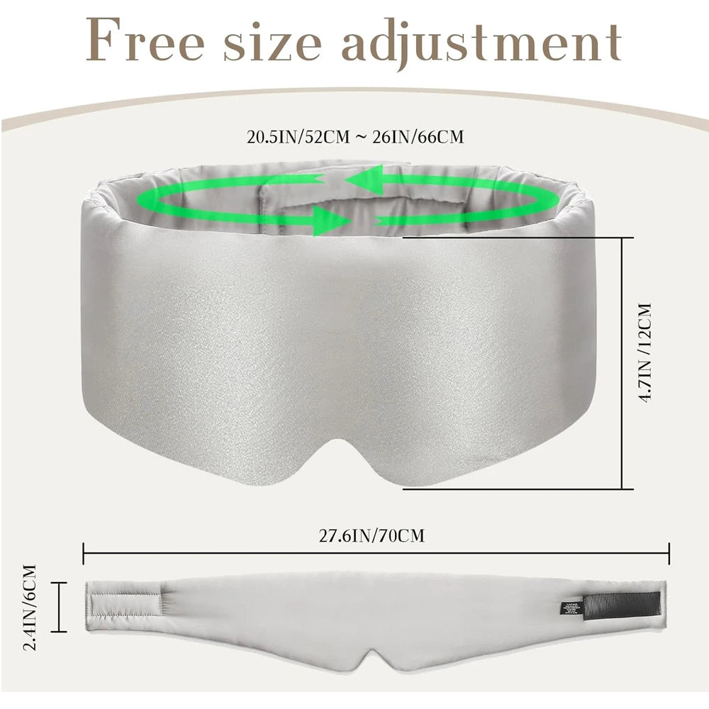 Luxueuze 100% Moerbeizijde Oogmasker - Zacht, Gevoerd Slaapmiddel voor Ultieme Ontspanning en Lichtblokkering, Perfect voor Reizen