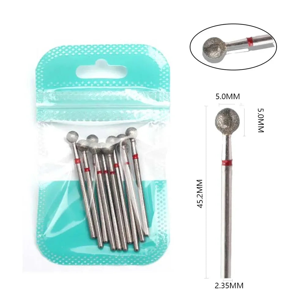 Ultimate 10-delige Diamanten Vijl Bit Set voor Perfecte Manicure & Pedicure met Elektrische Machine - Inclusief Borstel en Freesgereedschap
