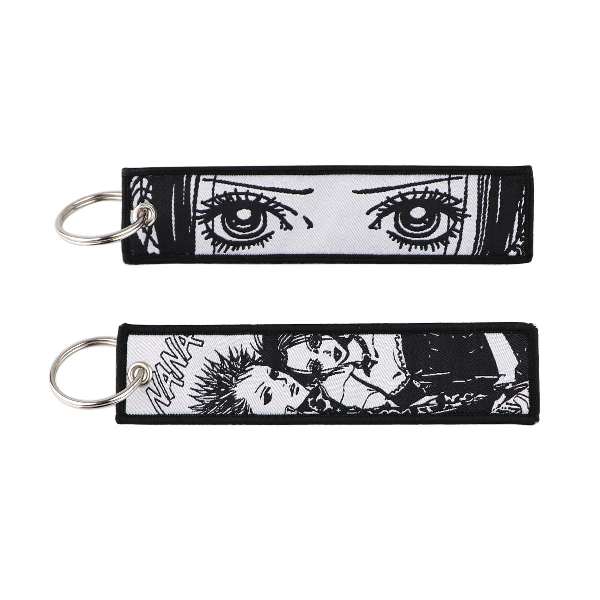 Stijlvolle Japanse Anime Geborduurde Sleutelhangers – Perfecte Sleuteltags voor Motorfietsen, Auto's en Rugzakken – Trendy Sleutelhanger Cadeaus voor Vrienden!