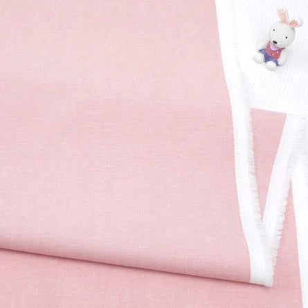 Pink Linen Cotton Fabric for Sewing Quilting Patchwork DIY Bags Baby Clothes Home Decor