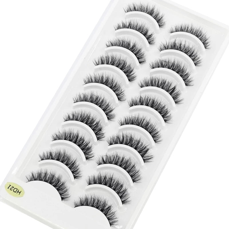 Verhoog je uitstraling met 10 paar luxe natuurlijke lange 3D nerts valse wimpers - Perfect voor make-up liefhebbers!