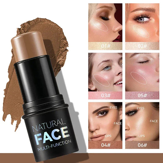 Veelzijdige Make-up Contouring Bronzer Stick - All-in-One Highlighter, Verhelderende Blush en Concealer Crème!