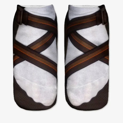 Trendy Ademend Korte Katoenen Sokken met Grappige 3D Skull Letterprint voor Mannen – Stijlvolle Laag Model Sport Boot Sokken