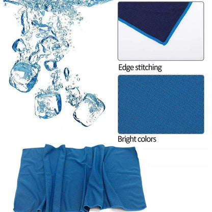 Revolutionaire Circulaire Silicoen Gewikkelde Koeltowel - Sneldrogende Microvezel Strand- en Fitnessaccessoire (1PC)
