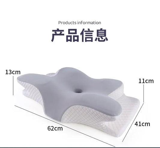 Ergonomisch Geheugenfoam Cervicale Nek Pillow - Ultieme Ondersteuning voor Zijslapers, Rugslapers en Buikslapers