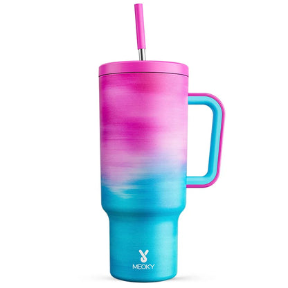 Meoky 40oz RVS Reistumbler - Stijlvolle Multi-Prints, Lekvrij Ontwerp, Perfect voor Koffie, Water en Cadeaus voor Onderweg!