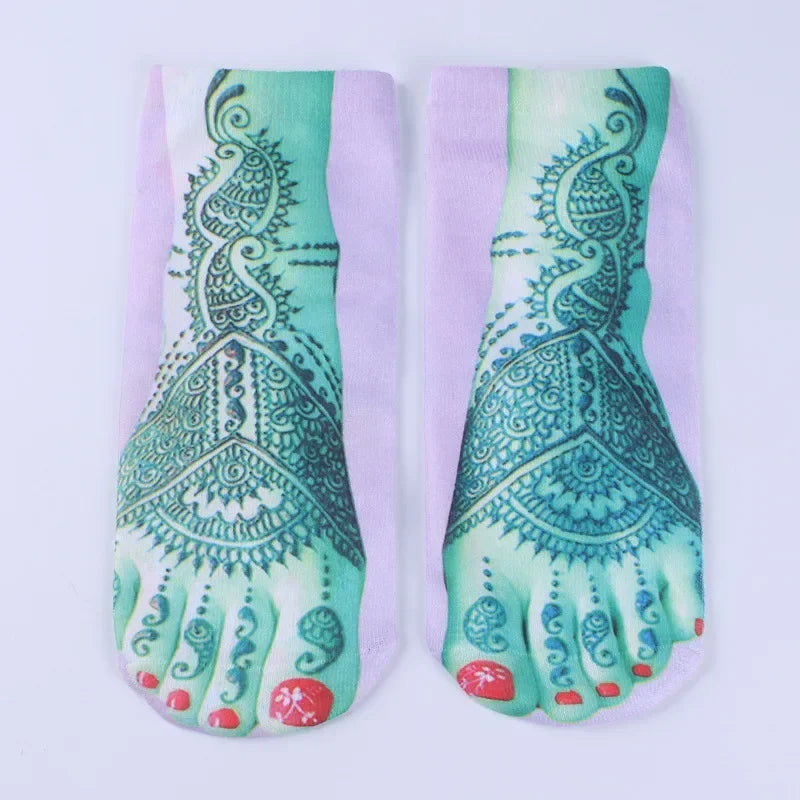 Trendy Ademend Korte Katoenen Sokken met Grappige 3D Skull Letterprint voor Mannen – Stijlvolle Laag Model Sport Boot Sokken