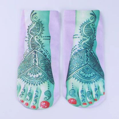 Trendy Ademend Korte Katoenen Sokken met Grappige 3D Skull Letterprint voor Mannen – Stijlvolle Laag Model Sport Boot Sokken