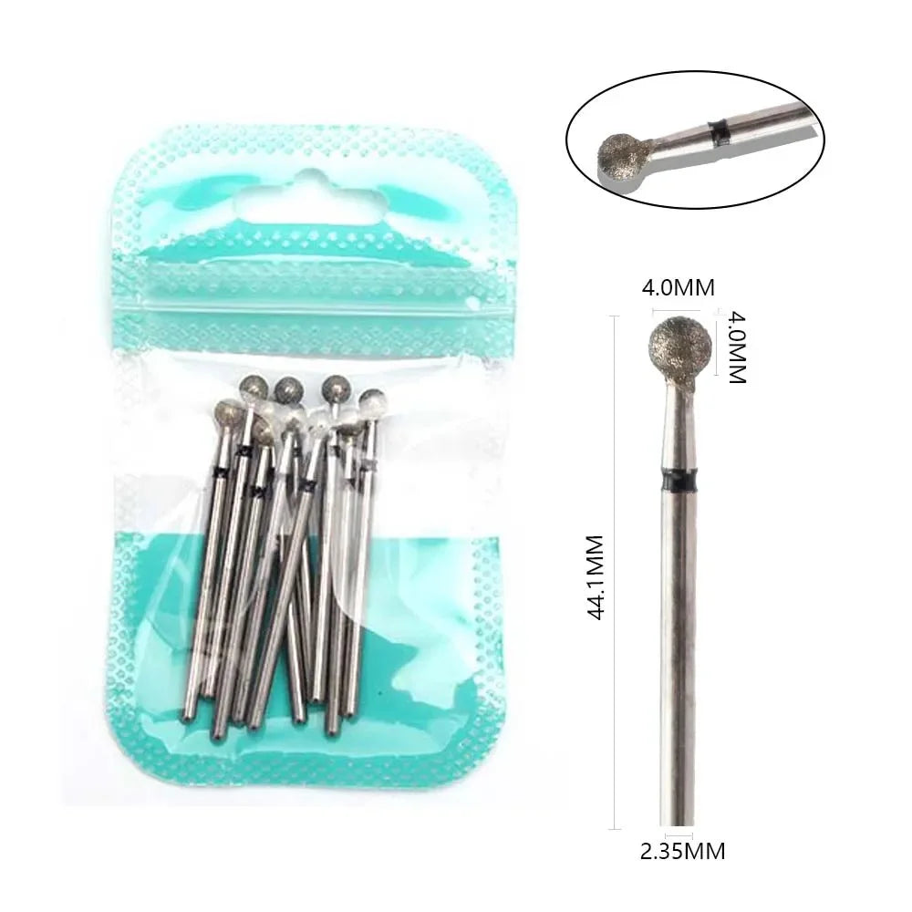 Ultimate 10-delige Diamanten Vijl Bit Set voor Perfecte Manicure & Pedicure met Elektrische Machine - Inclusief Borstel en Freesgereedschap