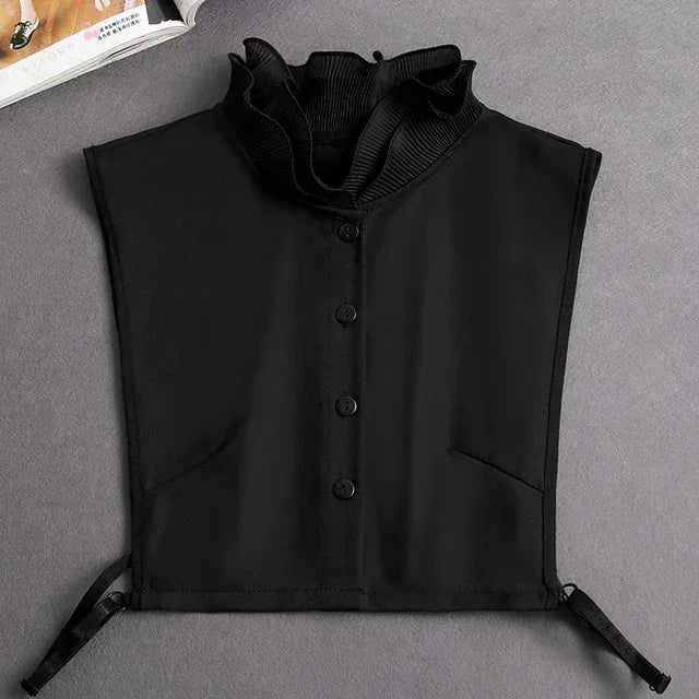Chic 2024 Voorzijde Strik Witte Afneembare Kant Kraag voor Dames – Vintage Stijl Blouse Accessoire voor een Modebewuste Uiterlijk