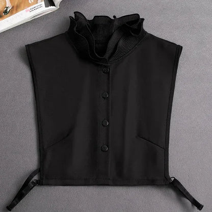 Chic 2024 Voorzijde Strik Witte Afneembare Kant Kraag voor Dames – Vintage Stijl Blouse Accessoire voor een Modebewuste Uiterlijk