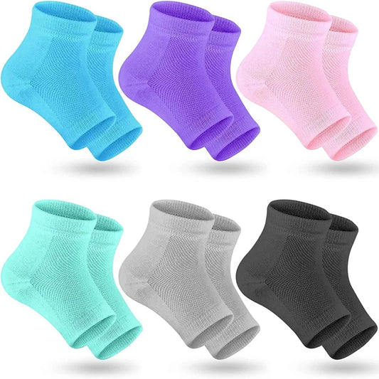 Revitaliseer je voeten: Kleurige siliconen gel hiel sokken voor hydratatie en het repareren van gebarsten hielen - Perfect voor verlichting van hielspoor!