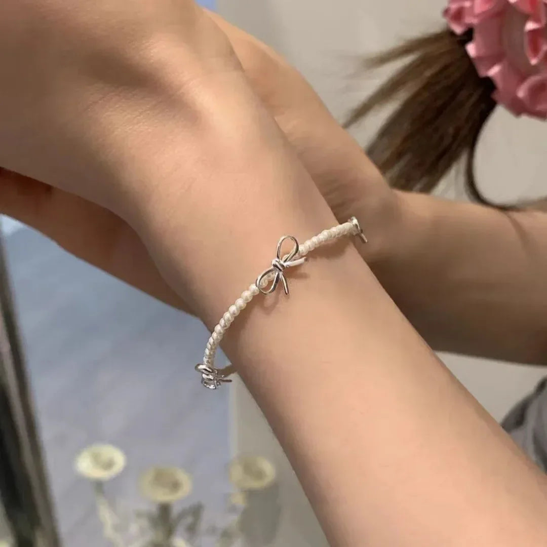 Charmante LATS Mode Zoete Strikarmbanden voor Vrouwen en Meisjes – Oogverblindende Ribbons Strik op een Stijlvolle Slangenketting – Perfecte Feest Sieraad Cadeau!