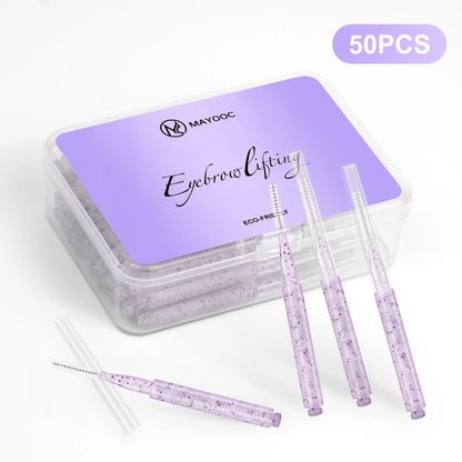 Set van 5/10/50 Mini Wenkbrauw Permanent Borstels - Wegwerp, Buigbare Wenkbrauw Lift Gereedschappen voor Perfecte Wimpers!