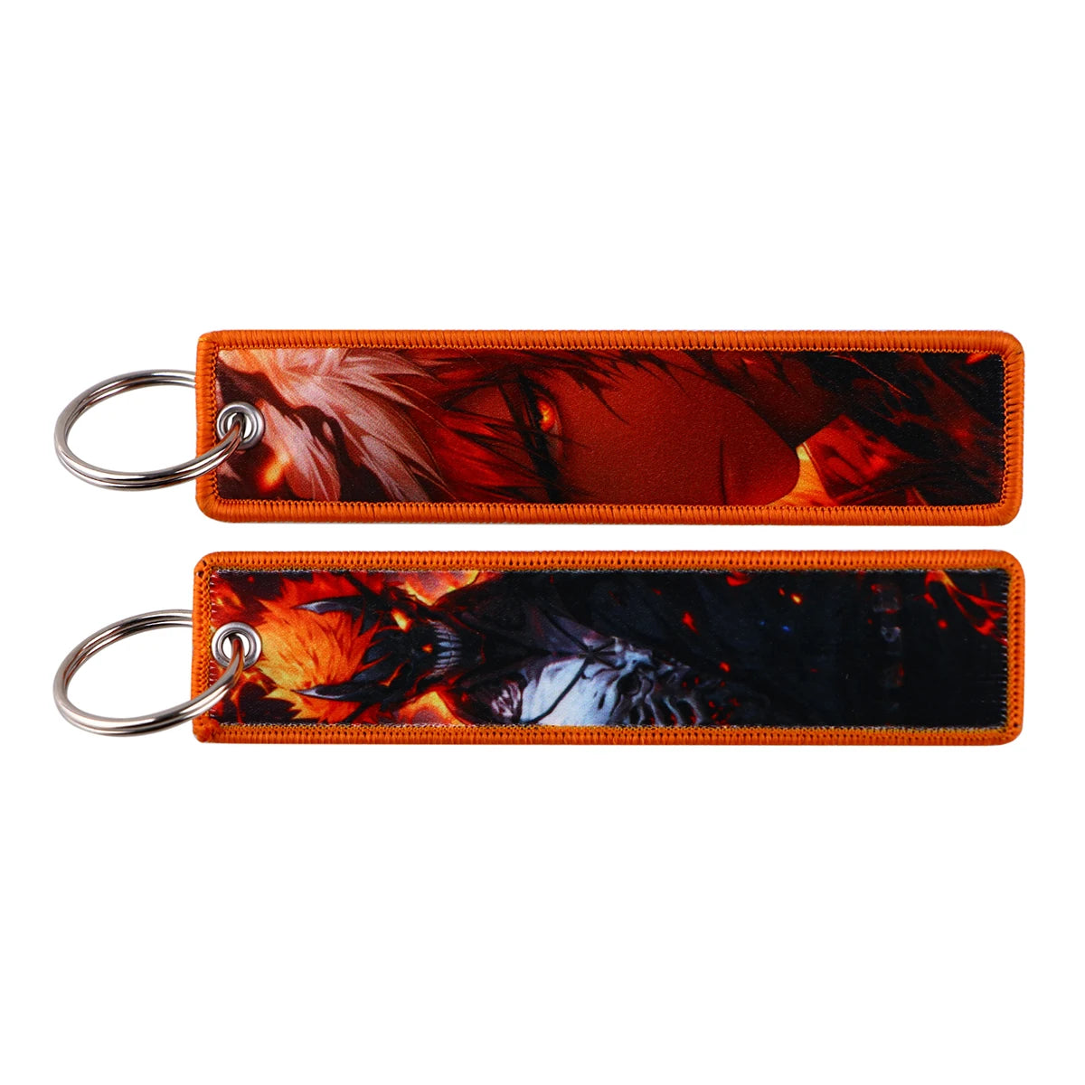 Stijlvolle Japanse Anime Geborduurde Sleutelhangers – Perfecte Sleuteltags voor Motorfietsen, Auto's en Rugzakken – Trendy Sleutelhanger Cadeaus voor Vrienden!