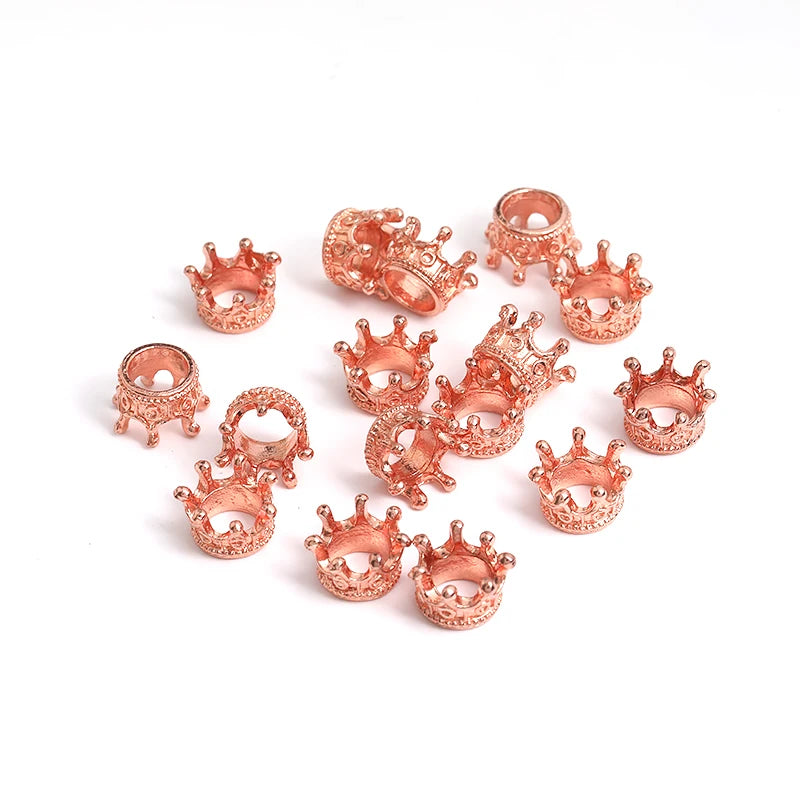 32pcs Crown Charms Set Gold Silver Black Bronze Mini Crown Beads DIY Jewelry Making Earrings Bracelets