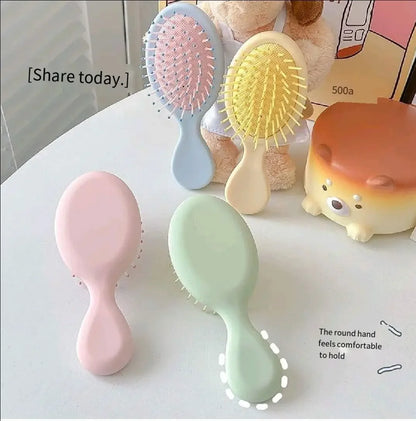 Mini Ontwarmer Haarborstel - Draagbare Antistatische Massager voor Vochtig of Droog Stylen - Perfect Salonaccessoire!