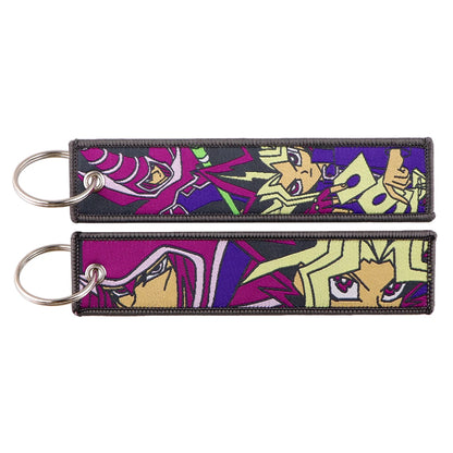 Stijlvolle Japanse Anime Geborduurde Sleutelhangers – Perfecte Sleuteltags voor Motorfietsen, Auto's en Rugzakken – Trendy Sleutelhanger Cadeaus voor Vrienden!