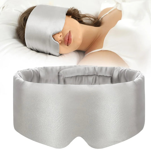 Luxueuze 100% Moerbeizijde Oogmasker - Zacht, Gevoerd Slaapmiddel voor Ultieme Ontspanning en Lichtblokkering, Perfect voor Reizen
