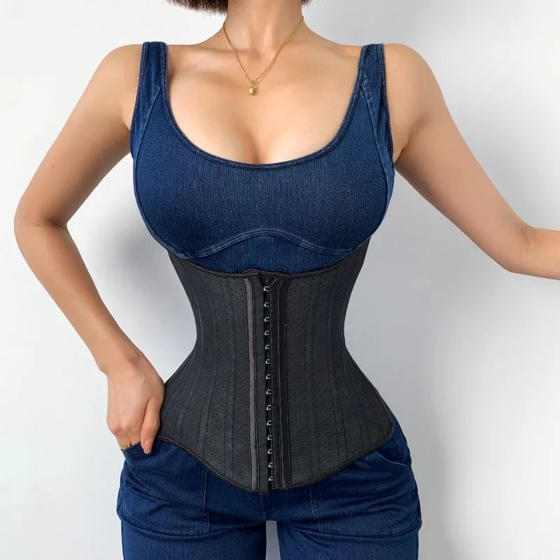 Verhoog Je Vorm: 25 Stalen Been Angel Wing Latex Taille Trainer Corset voor Vrouwen voor Buikvorming en Ondersteuning Na Het Trainen