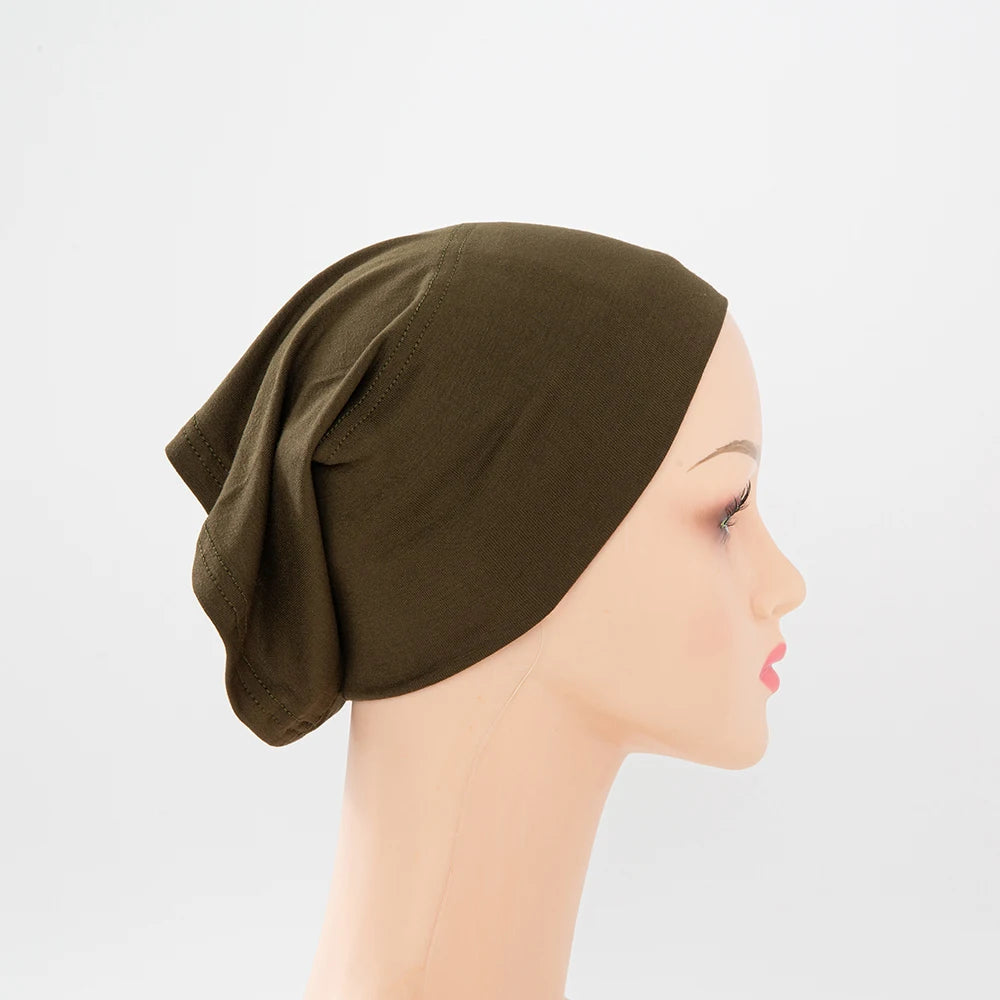 Chic en Stijlvol 56-Kleurige Vrouwen Binnen Hijab Tube Muts - Premium Bamboe Jersey Onderheadscarf voor Moslim Mode