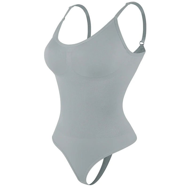 Luxe Verzachtende Bodysuit Shapewear voor Vrouwen – Volledige Lichaamsvormer met Stringontwerp, Zachte Sculptuur voor een Slanker Silhouet en Verbeterd Comfort
