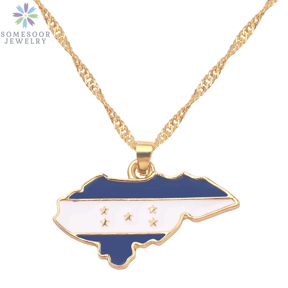 Stijlvolle SOMESOOR Afrikaanse nationale vlag ketting - Vier Nigeria, Ghana en Jamaica met hip-hop emaille hanger kettingjuwelen - Perfect cadeau voor vrouwen