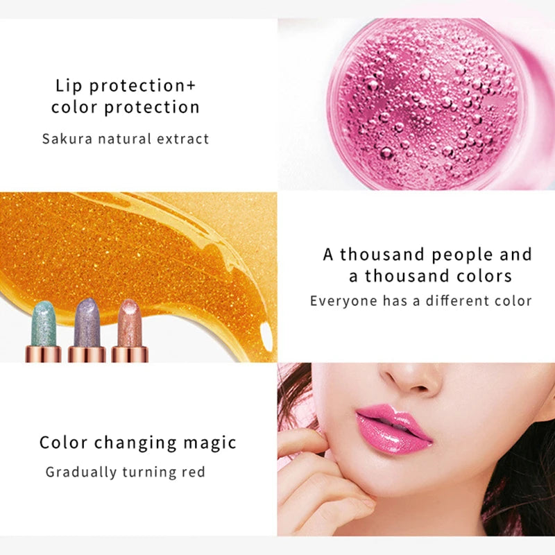 DAIMANPU Sterrenhemel Glanzende Jelly Lipstick - Schattige Kleurveranderende Roze voor Meisjes! Hydraterend en Voedend voor Weelderige Lippen