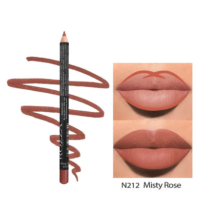 Vibrante 14-kleurige Nude Matte Lippenstift Pencil - Langdurig, Waterproof en Hoog Gepigmenteerde Lippenlijner voor Prachtige Lippenmake-up!