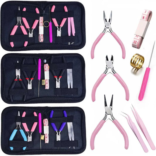 Schmuckherstellung Werkzeug Set 8 teilig Schmuckzangen Perlenwerkzeug Set für DIY Schmuck Reparatur Bastelbedarf