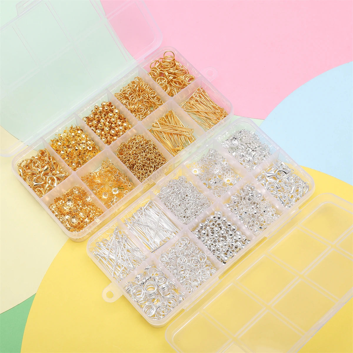 Schmuckzubehör Set 820 Teile Ketten Verschlüsse Verbinder für DIY Schmuckherstellung Bastelbedarf