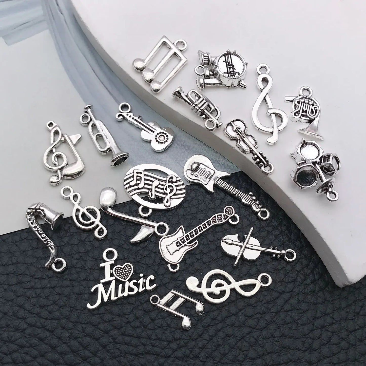 Music Charms for Jewelry Making Mixed Metal Notes Instruments DIY Earrings Necklaces Craft Supplies