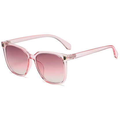 Chique Overmaat Retro Vierkante Zonnebril voor Vrouwen - Stijlvolle Designer Grote Frame Verloop Zonnebril