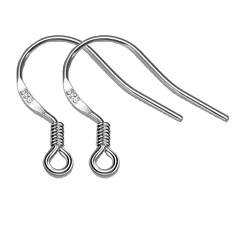 925 Sterling Silber Ohrhaken 100 Stück Ohrring Haken für DIY Schmuckherstellung Bastelbedarf