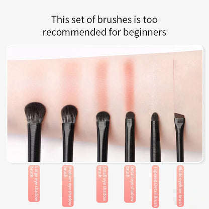 Essentiële Natuurlijke Oogmake-up Borstelset - Perfect voor Oogschaduw, Wenkbrauwcontour en Nauwkeurige Eyelinerapplicatie - Ideale Make-up Tools voor Vrouwen